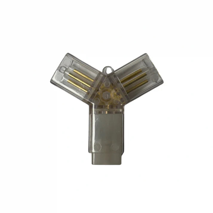 Y-vinkelkontakt med adapter för strömkabel