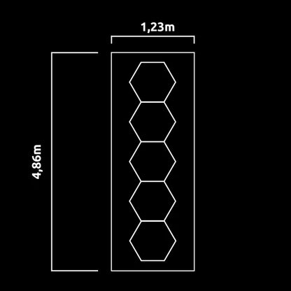 NORTHLUMEN™ 5-Grid Hexagon LED-belysning med ram
