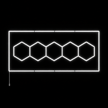 NORTHLUMEN® 5-Grid Hexagon LED-belysning med ram