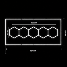 NORTHLUMEN® 5-Grid Hexagon LED-belysning med ram