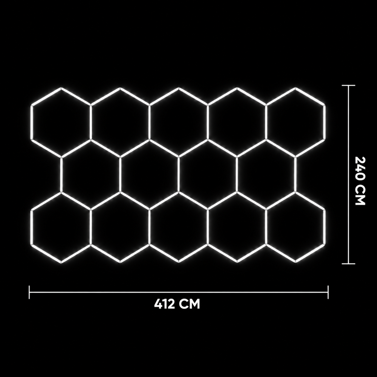 NORTHLUMEN® 14-Grid Hexagon LED-belysning