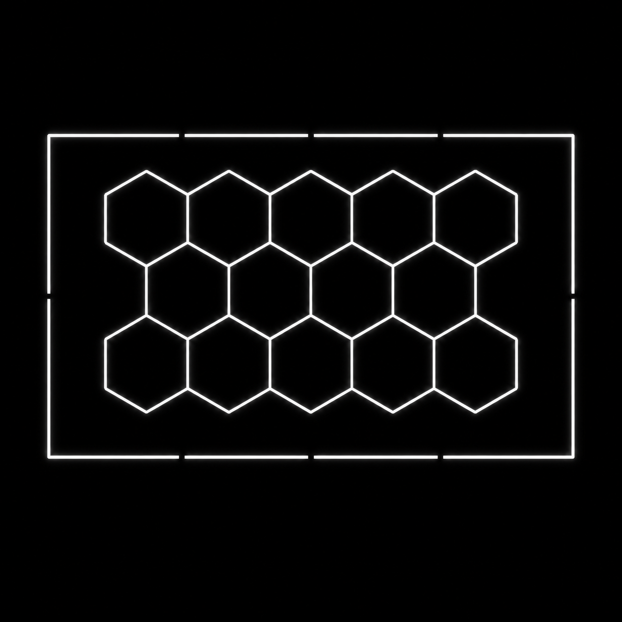 NORTHLUMEN® 14-Grid Hexagon LED-belysning med ram