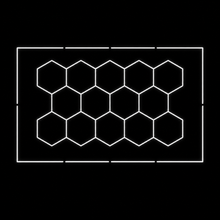 NORTHLUMEN® 14-Grid Hexagon LED-belysning med ram