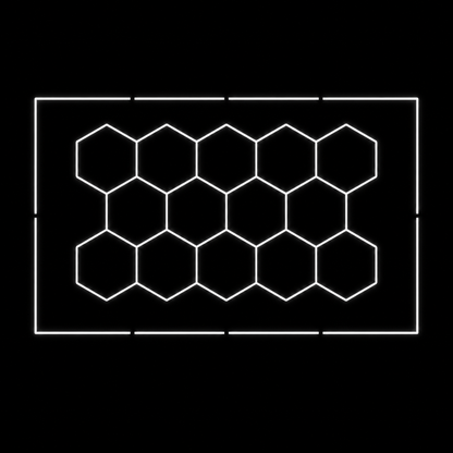 NORTHLUMEN® 14-Grid Hexagon LED-belysning med ram