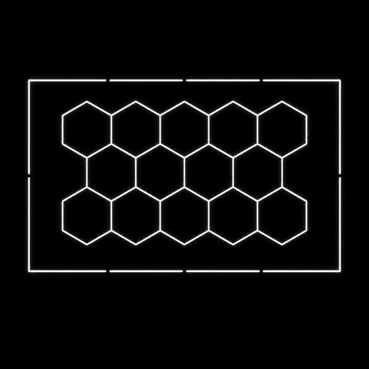 NORTHLUMEN® 14-Grid Hexagon LED-belysning med ram