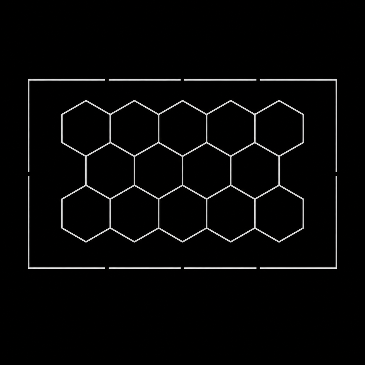 NORTHLUMEN® 14-Grid Hexagon LED-belysning med ram