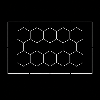 NORTHLUMEN® 14-Grid Hexagon LED-belysning med ram