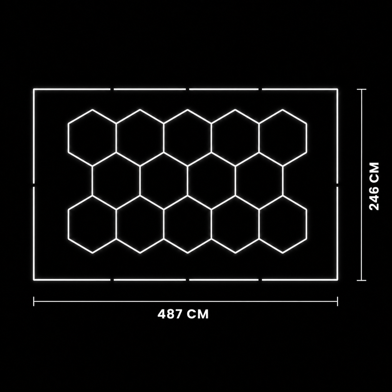 NORTHLUMEN® 14-Grid Hexagon LED-belysning med ram
