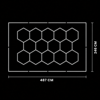 NORTHLUMEN® 14-Grid Hexagon LED-belysning med ram