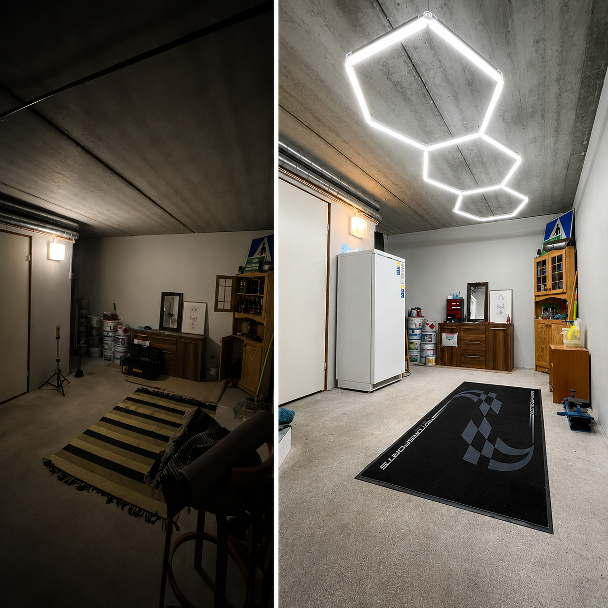 NORTHLUMEN® 3-Grid Hexagon LED-belysning