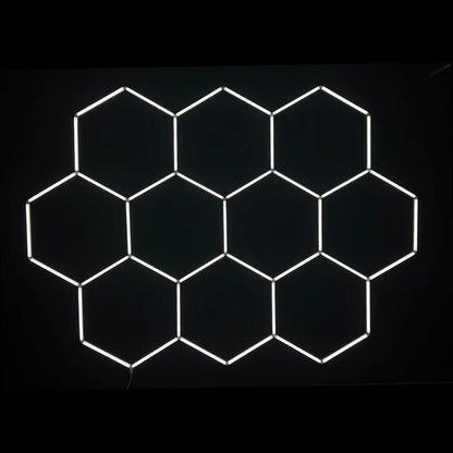 Dimbar NORTHLUMEN™ 10-Grid Hexagon LED-belysning
